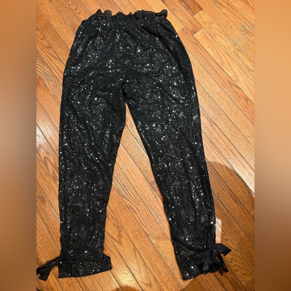 Black Sequin Women's Pants